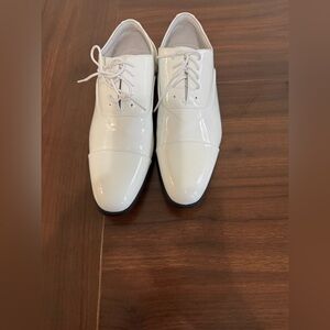 Stacy Adams Gala Cap Toe Oxford patent leather men's dress shoes size 9.5 W